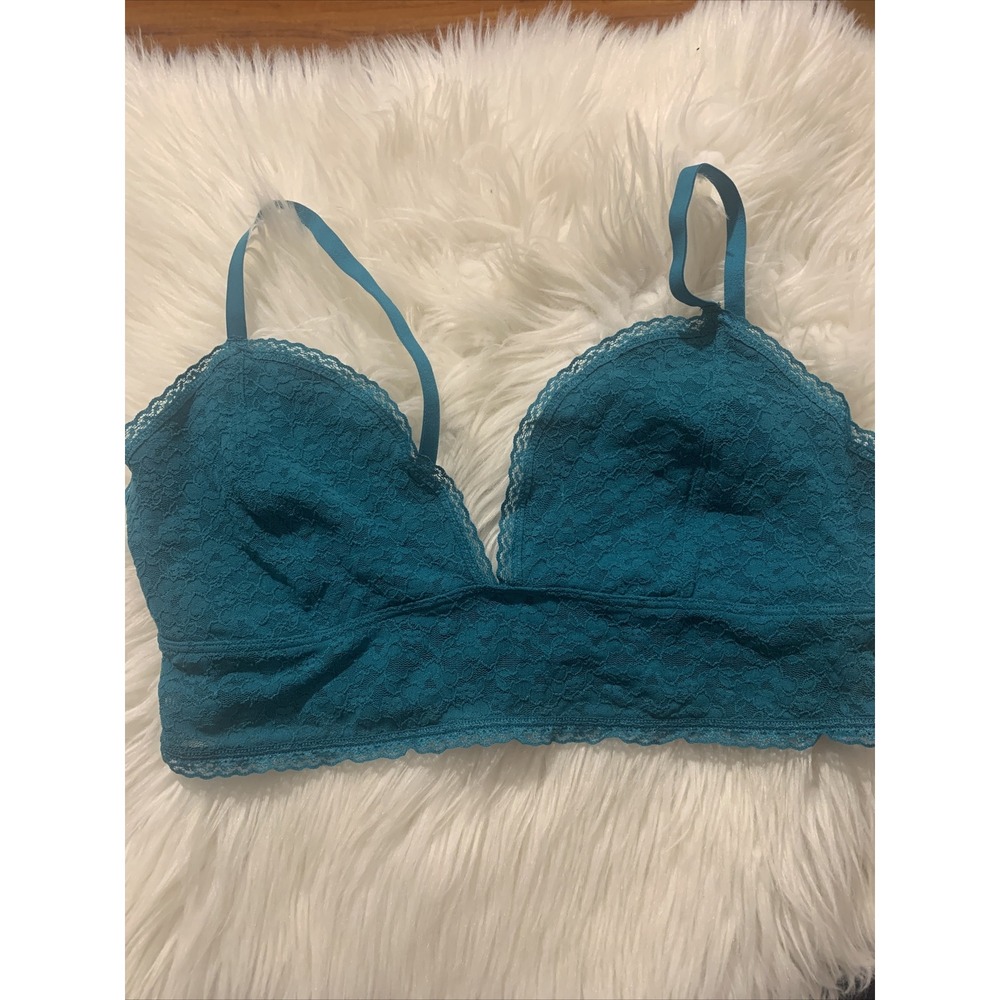 Old Navy Large Sexy Emerald Green Bralette Floral Spaghetti Straps NWT